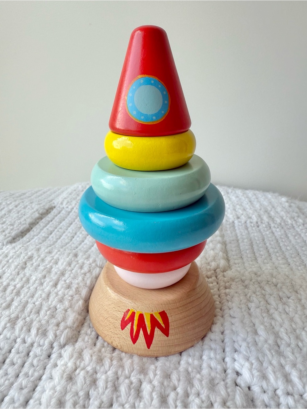 Manhattan Toy Magnetic Wood Stacker Rocket